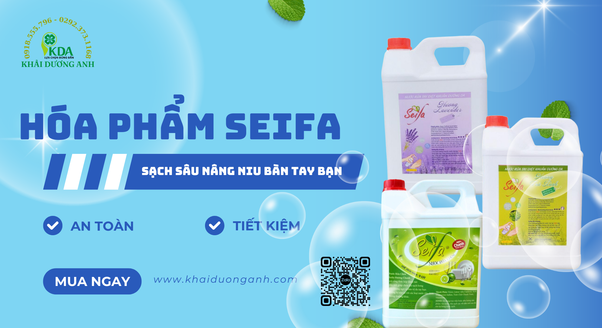 SIÊU ƯU ĐÃI – NƯỚC RỬA TAY DIỆT KHUẨN SEIFA