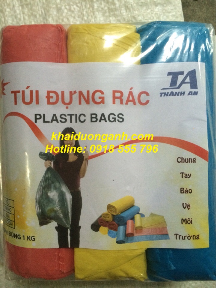 Bao rác cuộn 3 màu hoặc đen ( 100,75,50 túi/ kg) 1