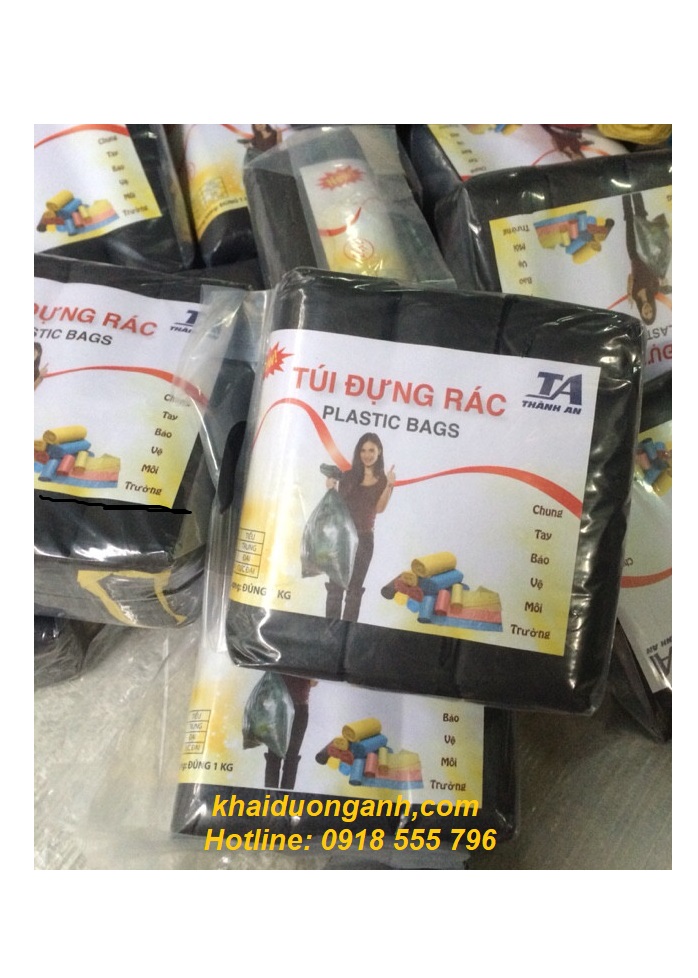 Bao rác cuộn 3 màu hoặc đen ( 100,75,50 túi/ kg)