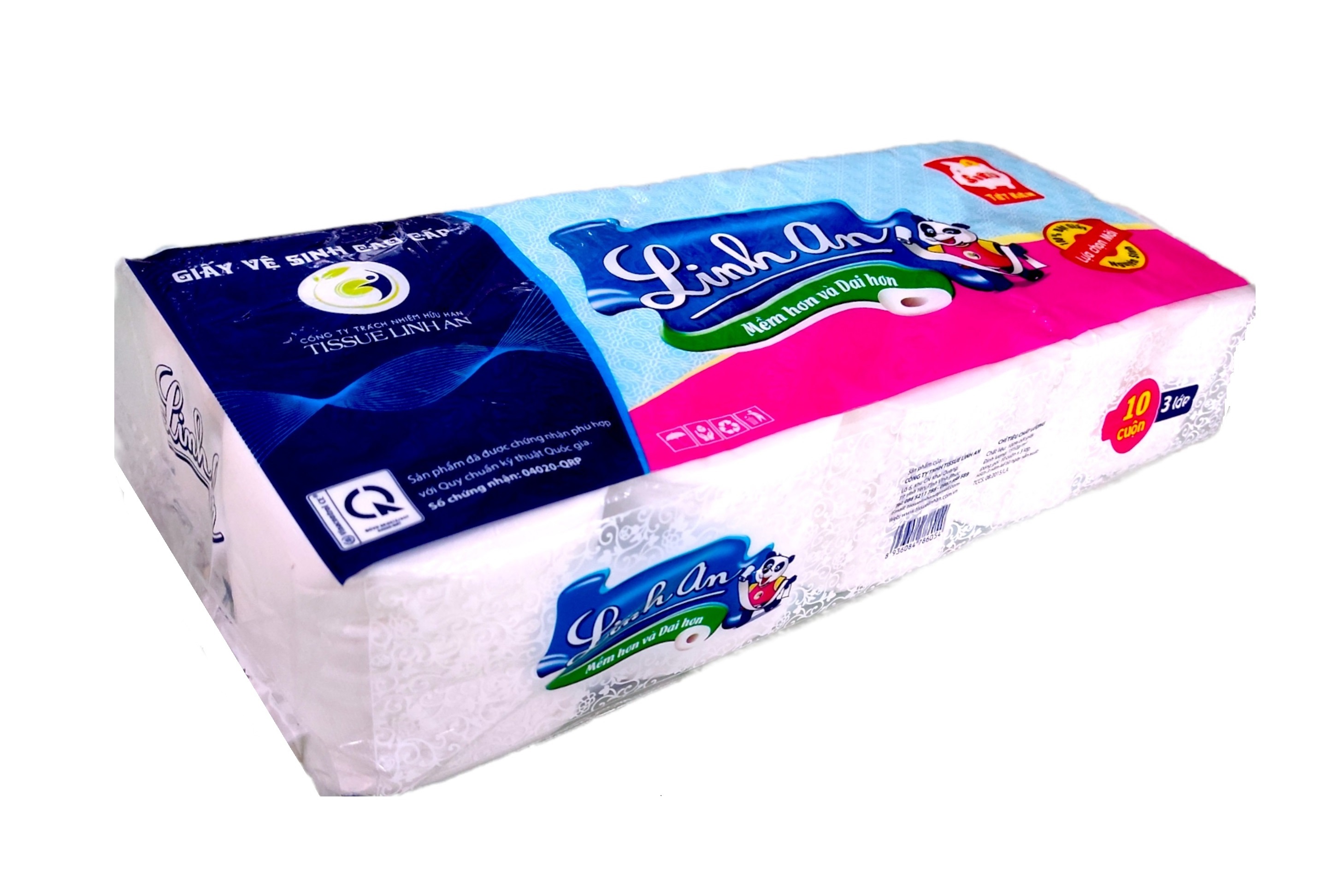 Giấy vệ sinh cao cấp 3 lớp - Linh An hồng