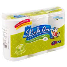 Giấy vệ sinh 2 lớp, lốc 6 cuộn - Linh An 1