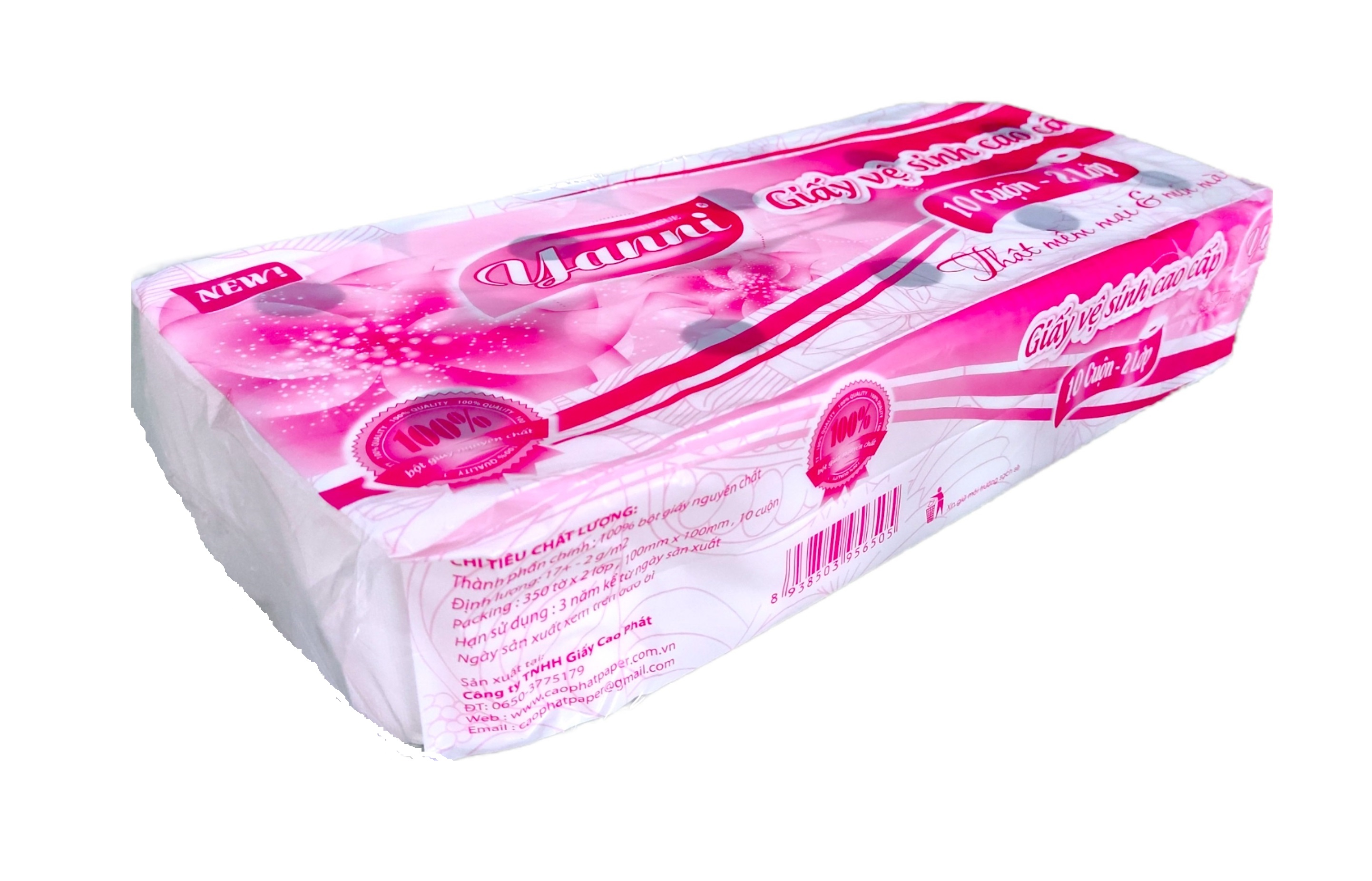 Giấy vệ sinh 2 lớp - Yanni hồng