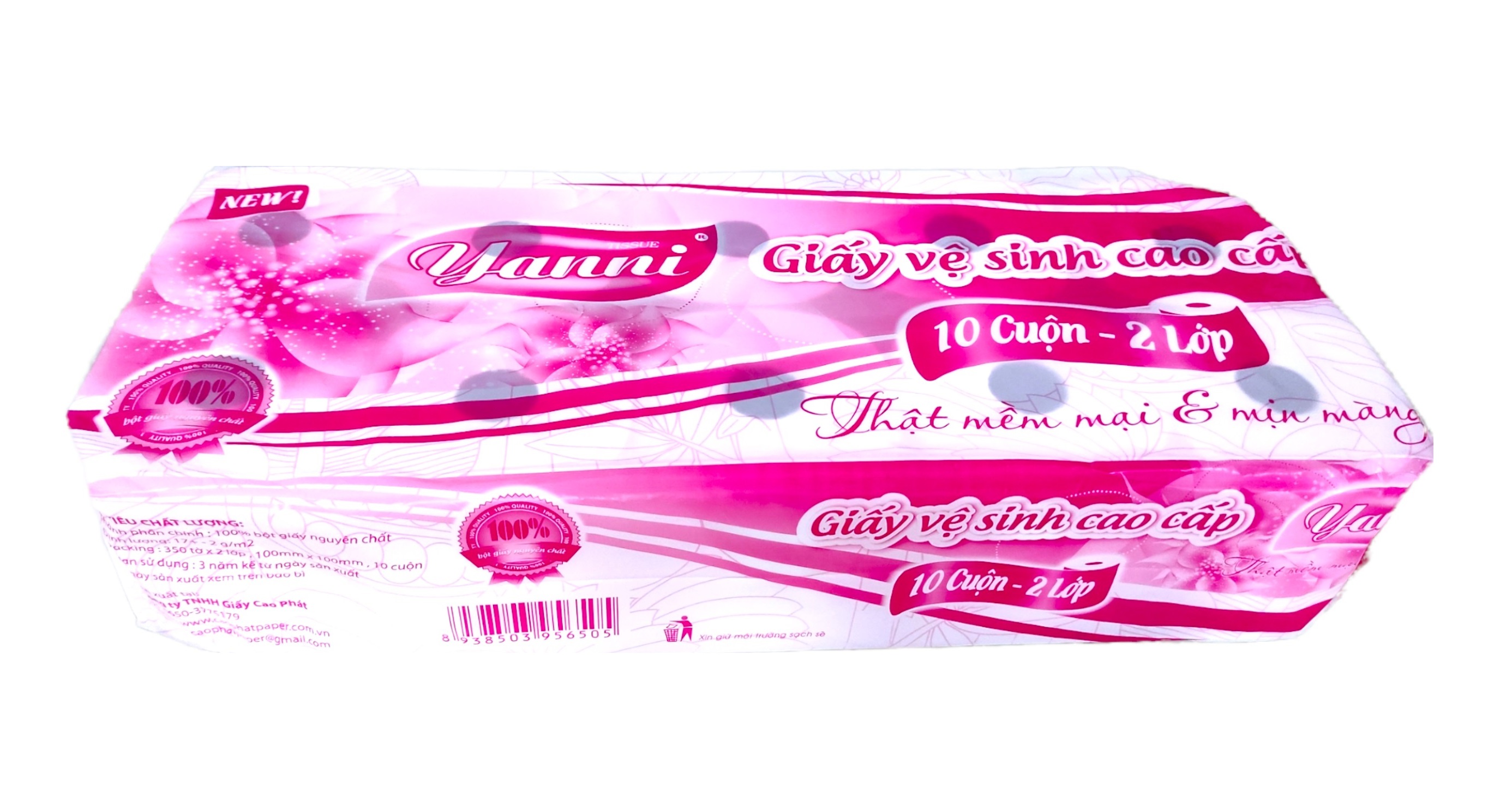 Giấy vệ sinh 2 lớp - Yanni hồng 1