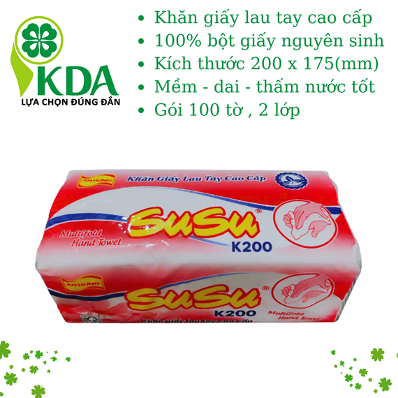 KHĂN GIẤY LAU TAY SUSU K200