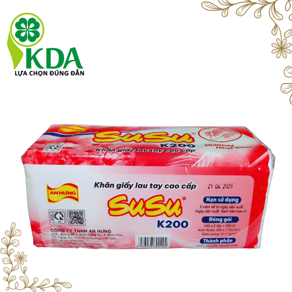 KHĂN GIẤY LAU TAY SUSU K200 1